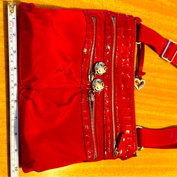 Brighton  Red Shoulder Bag with silver accents! - Picture 1 of 5